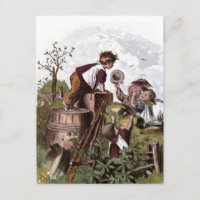 Vintages Zeichn: Kinder spielen