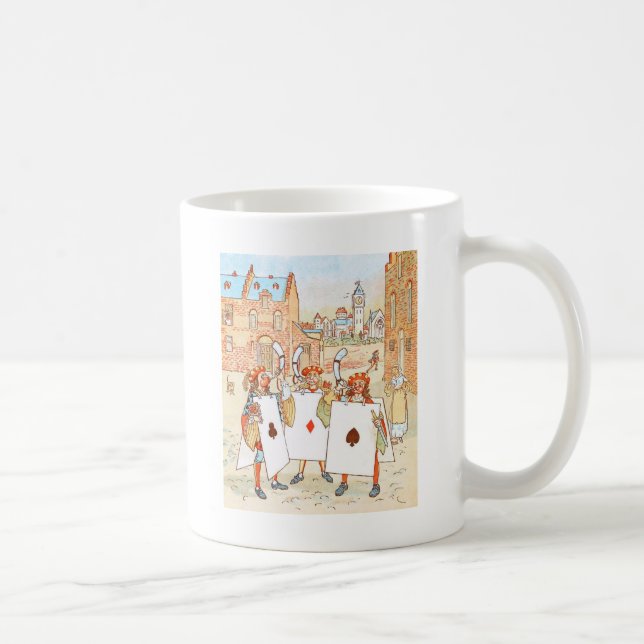 Vintages Zeichnen: As-Ritter Tasse (Rechts)