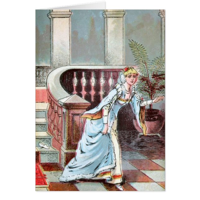Vintages Zeichnen: Aschenputtel und der (Vorne)