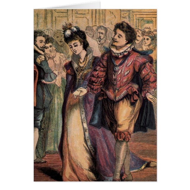 Vintages Zeichnen: Aschenputtel und der Prinz (Vorne)