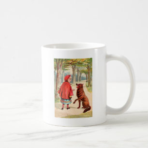 Vintages Zeichnen: Rotkäppchen und der Wolf Tasse