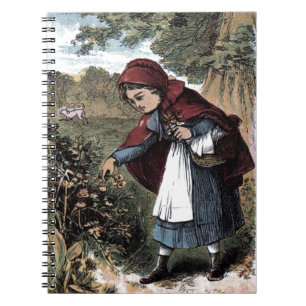 Vintages Zeichnen: Wenig rotes Ridinghood Notizblock