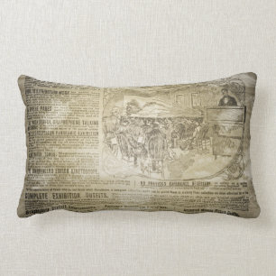 Vintages Zeitung MoJo Throwlumbar-Kissen Lendenkissen