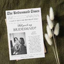 Vintages Zeitungs-Foto Einzigartiger Vorschlag für Einladung