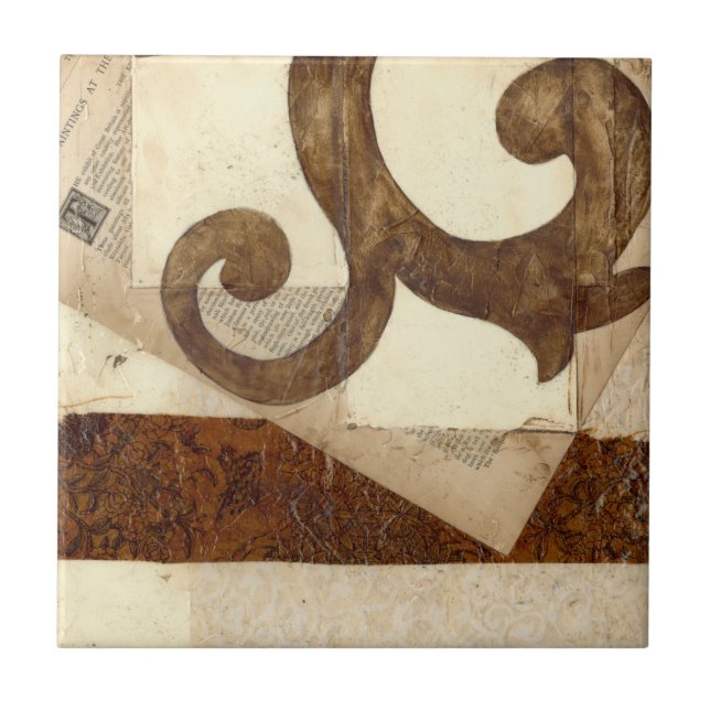 Vintages Zeitungsklettern Fliese (Vorderseite)