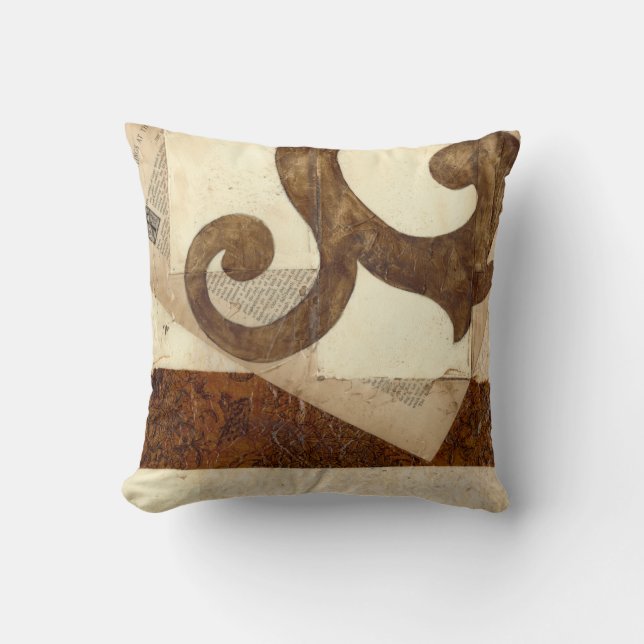 Vintages Zeitungsklettern Kissen (Vorderseite)