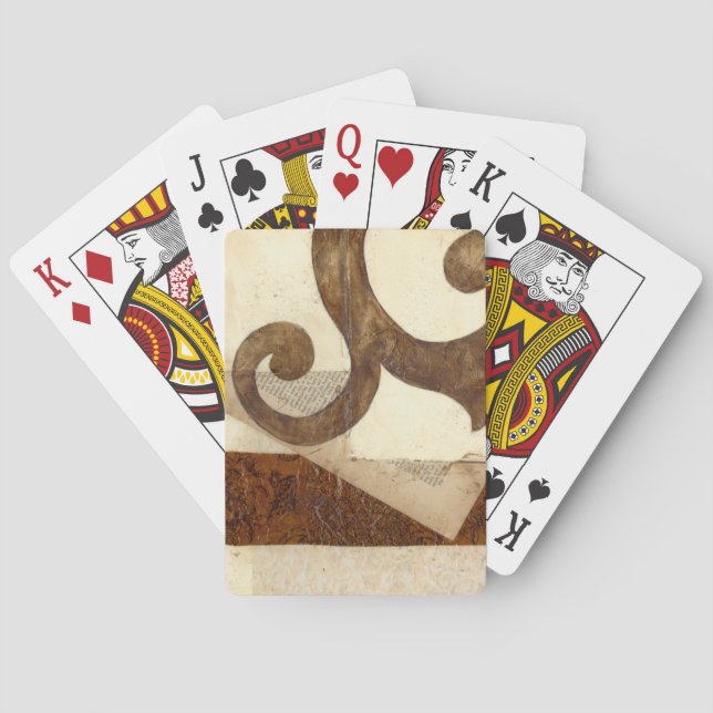 Vintages Zeitungsklettern Spielkarten (Rückseite)