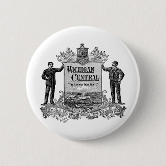 VINTAGES ZENTRALES EISENBAHN-LOGO MICHIGANS BUTTON