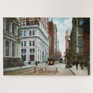 Vintages Zentrum Pittsburgh Grosses Puzzle