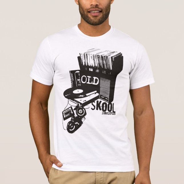 Vintages zerstörtes altes Skool T-Shirt (Vorderseite)