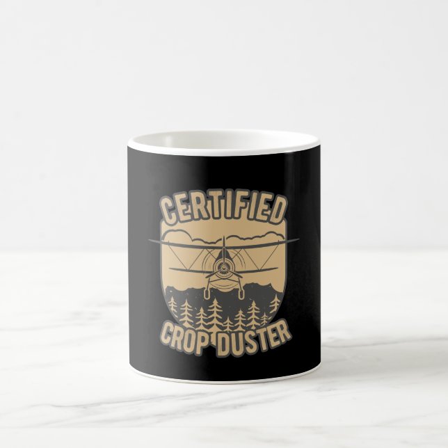 Vintages zertifiziertes Crop Duster Geschenk Kaffeetasse (Mittel)