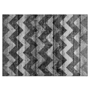 Vintages Zickzack Holz Abstrakt Schneidebrett