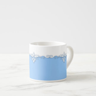 Vintages Zierrahmen blau Espressotasse