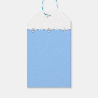 Vintages Zierrahmen blau Geschenkanhänger