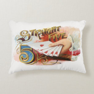 Vintages Zigar Label Kunst, Dichtung und Musik Dekokissen