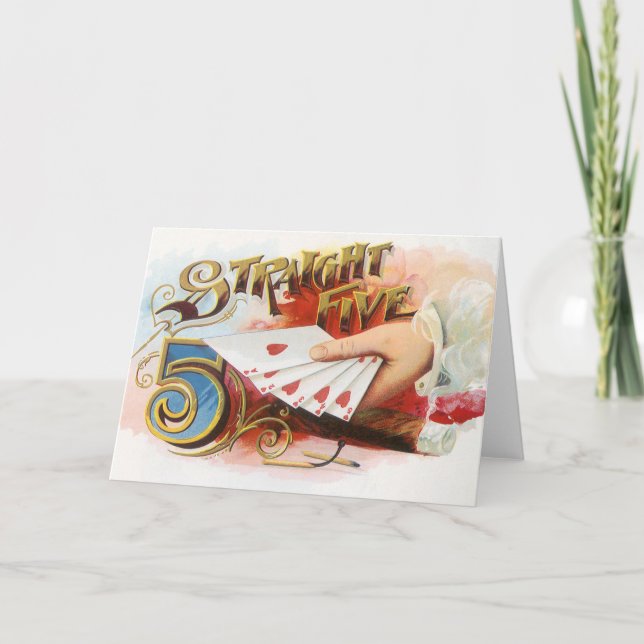 Vintages Zigar Label Kunst, Dichtung und Musik Karte (Vorderseite)