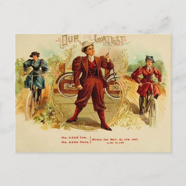 Vintages Zigarrenfeld-Etikett Postkarte (Vorderseite)