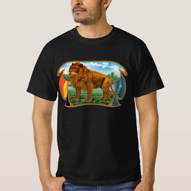 Vintages Zigarrenlabel "African Lion" in Savannah T-Shirt (Vorderseite)