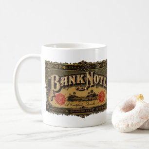 Vintages Zigarrenlabel Art, Bank Note Money Financ Tasse