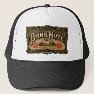 Vintages Zigarrenlabel Art, Bank Note Money Financ Truckerkappe