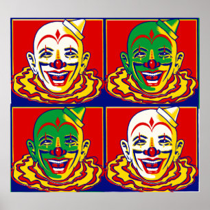 Vintages Zirkus-Clown-Plakat Poster