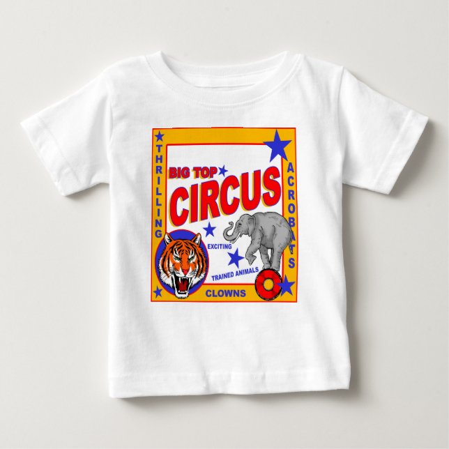 Vintages Zirkus-Plakat Baby T-shirt (Vorderseite)
