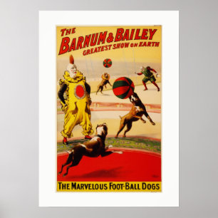 Vintages Zirkushundeplakat Poster