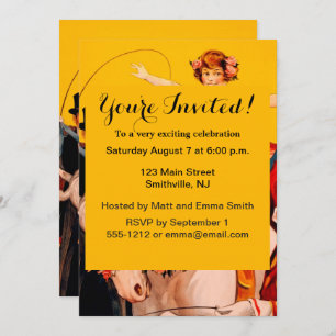 Vintages Zirkusperformer-Poster Einladung