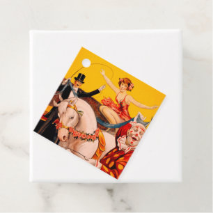 Vintages Zirkusperformer-Poster Geschenkanhänger