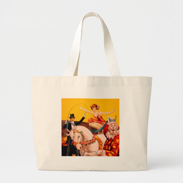 Vintages Zirkusperformer-Poster Jumbo Stoffbeutel (Vorne)