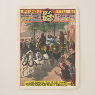Vintages Zirkusposter eines Affentrainers Sherpadecke