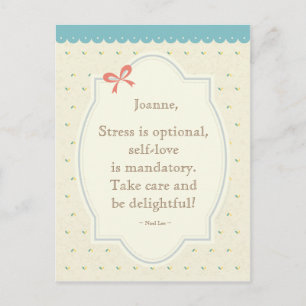 Vintages Zitat Postkarte - Grau