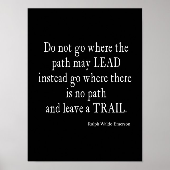 Vintages Zitat von Emerson Inspiration Poster (Vorne)