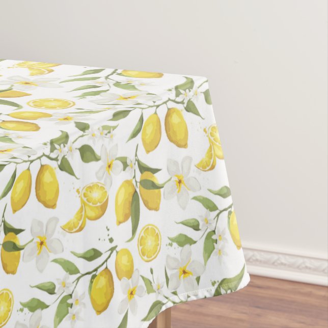 Vintages Zitronenbaummuster Tischdecke (Beispiel)