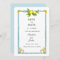 Vintages Zitronenwasser Save the Date