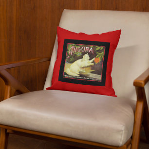 Vintages Zitrusfrüchteetikett Angora Kissen