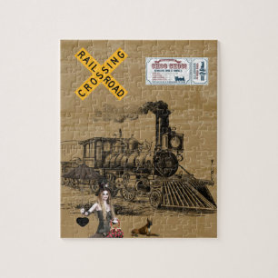 Vintages Zugdekoratives Puzzle