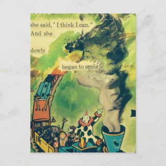 Vintages Zuggedicht Postkarte