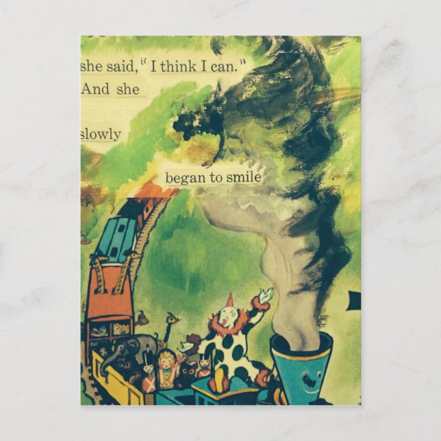 Vintages Zuggedicht Postkarte (Vorderseite)