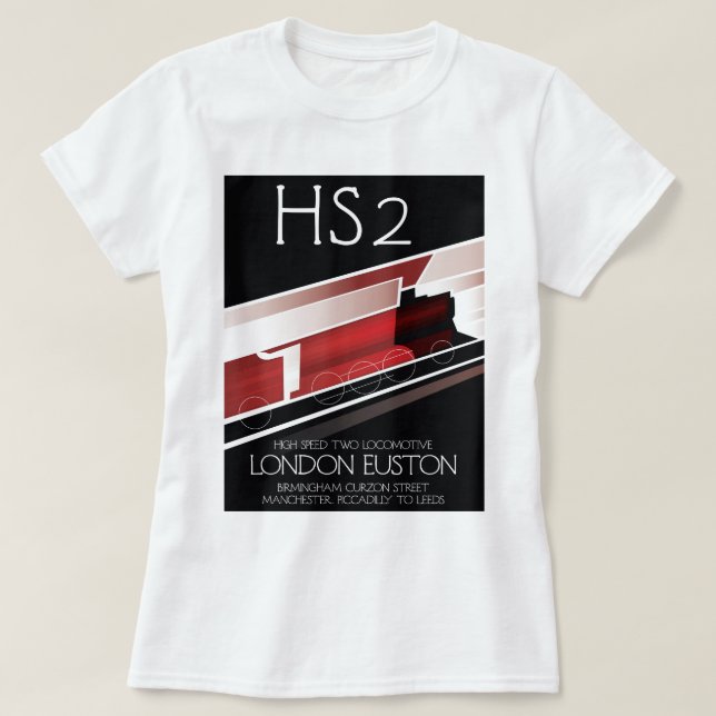 VINTAGES Zugplakat HS2, T-Shirt (Design vorne)