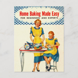 Vintages Zuhause Baking leicht gemacht! Postkarte