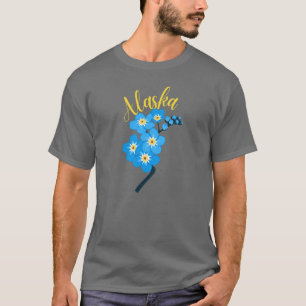 VintageStyle Alaska Alpine Vergissmeinnicht Gelber T-Shirt