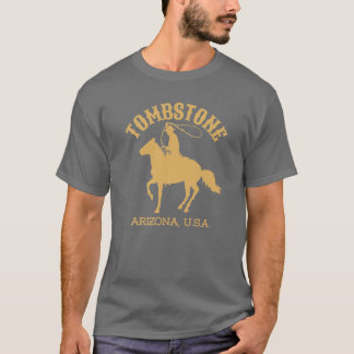 VintageStyle Grabstein Arizona USA Gold Cowboy Wes T-Shirt