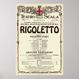 VintageStyle La Scala Rigoletto Poster