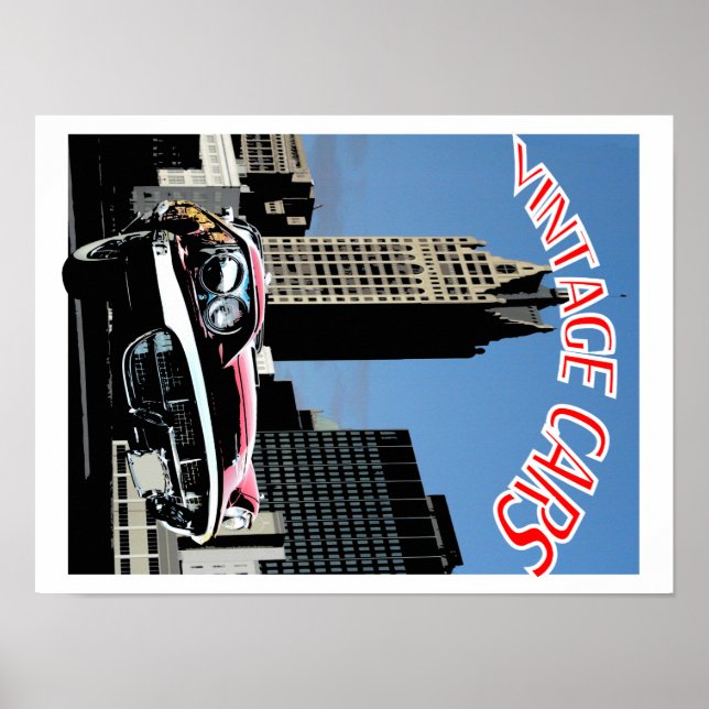 VintageTBirdPoster Poster (Vorne)