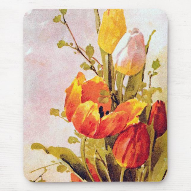 VintageTulips Mousepad (Vorne)