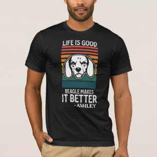 Vinteage Beagle Retro Style Dog T-Shirt
