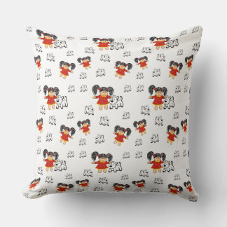 Vinted Schwarz-weiß Red Hand gezeichnet Throw Kiss Kissen