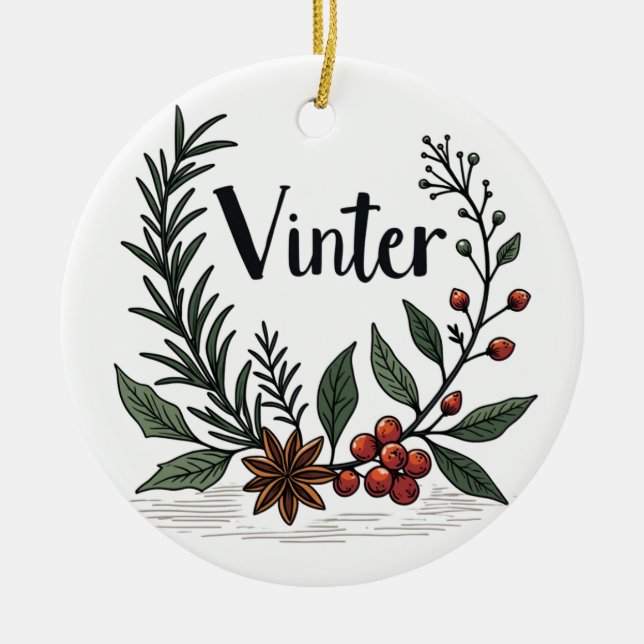 Vinter - Scandinavian Winter Floral Ornament (Vorne)