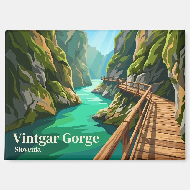 Vintgar-Schlucht Slowenien Magnet (Vorderseite)
